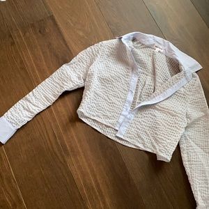 Superdown long sleeve cropped top